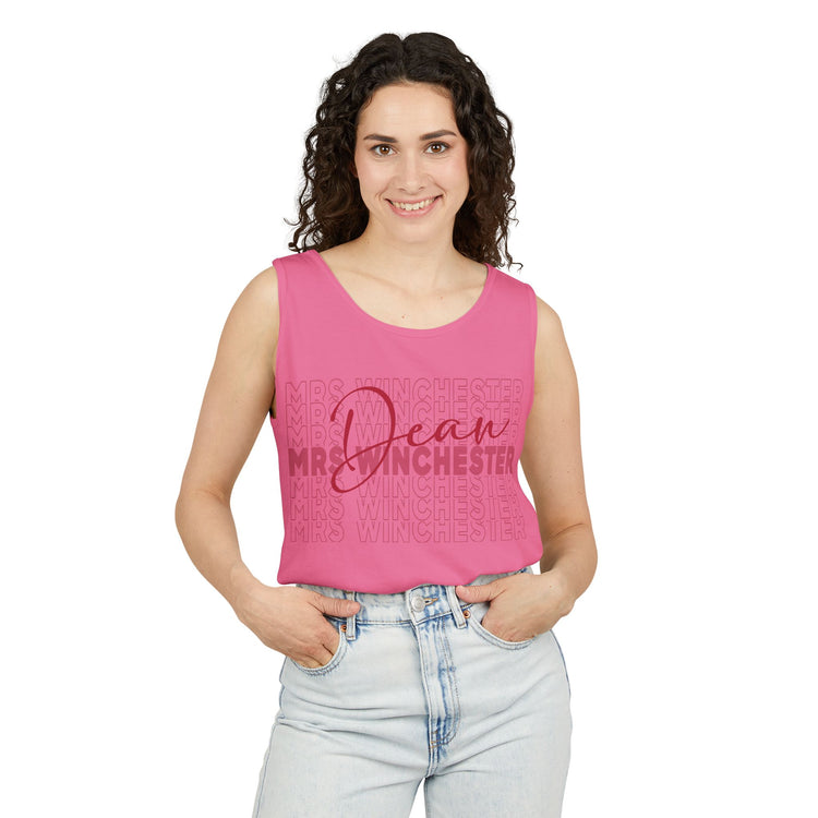 Mrs. Dean Winchester Unisex Garment-Dyed Tank Top - Fandom-Made