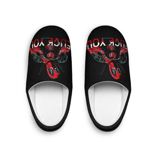 Deadpool Fuck Love Women's Slippers - Fandom-Made