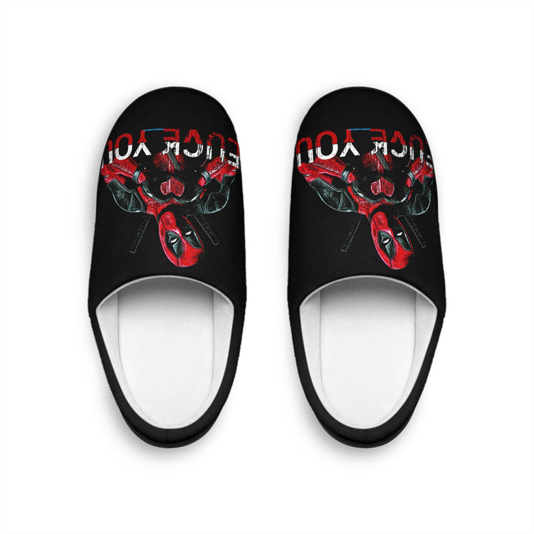 Deadpool Fuck Love Women's Slippers - Fandom-Made