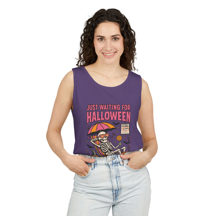 Just Waiting For Halloween Tank Top - Fandom-Made