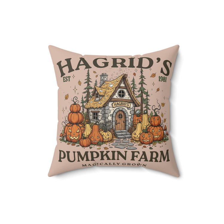 Hagrid's Pumpkins Square Pillow - Fandom-Made