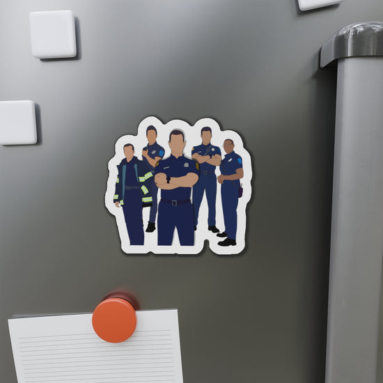 9-1-1 Group Die-Cut Magnet - Fandom-Made