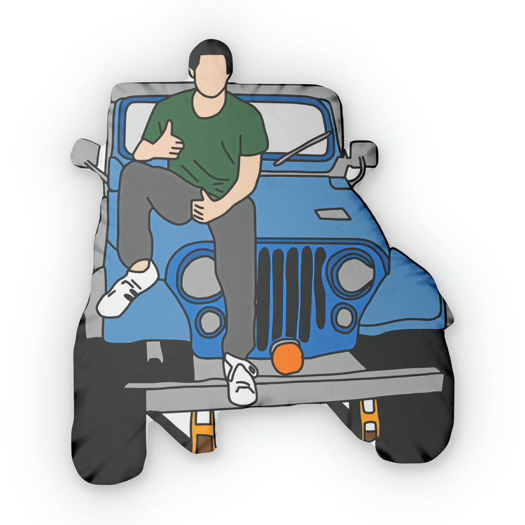 Stiles Stilinski And Jeep Shaped Pillows - Fandom-Made