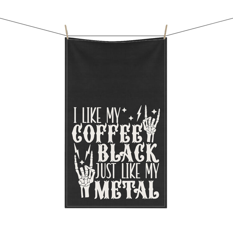 I Like My Coffee Black Kitchen Towel - Fandom-Made