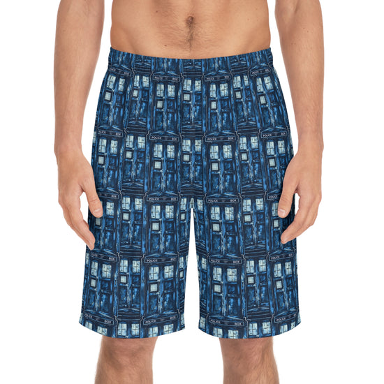 Tardis All-Over Print Men's Board Shorts - Fandom-Made