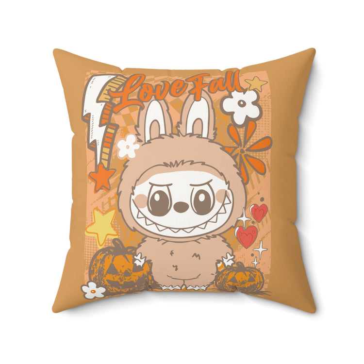 Love Fall Faux Suede Square Pillow - Fandom-Made