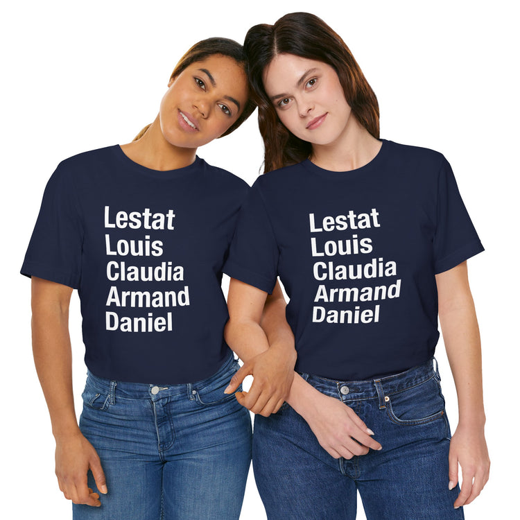 Interview with a Vampire Names Unisex T-Shirt - Fandom-Made