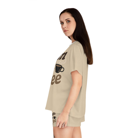 Beam Me Coffee Women's Short Pajama Set - Fandom-Made