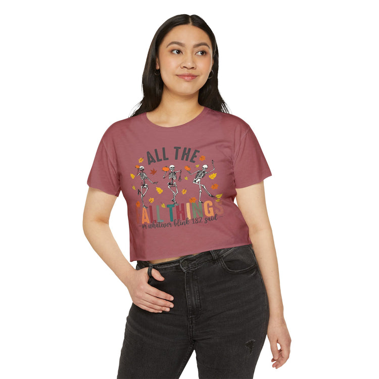 All The Fall Things Crop Top - Fandom-Made
