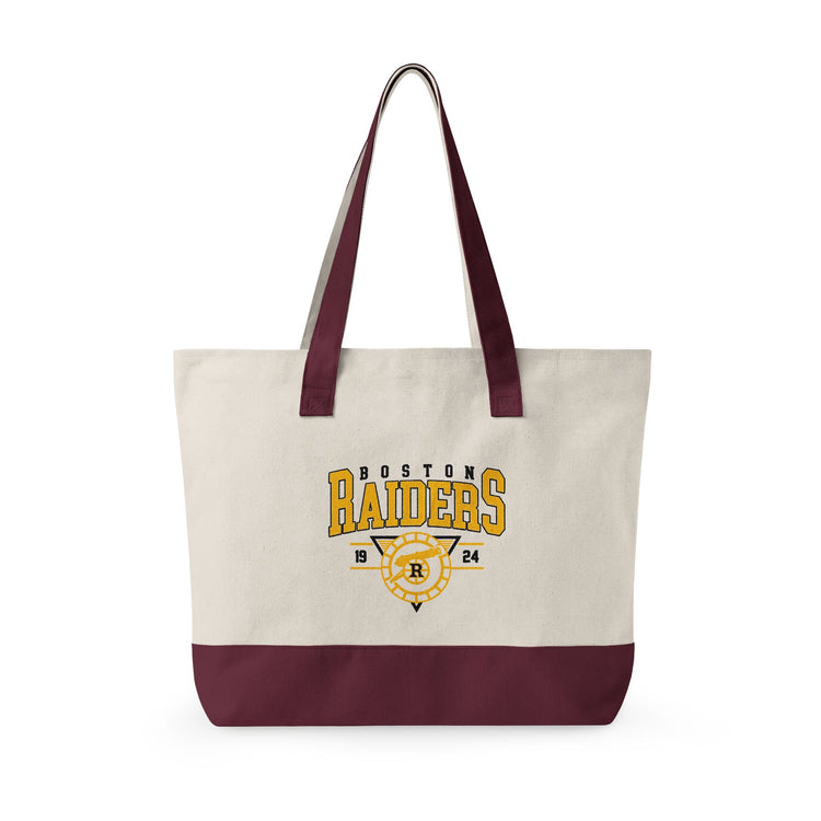 Boston Raiders Zippered Canvas Tote - Fandom-Made