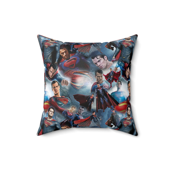 Superman Collage Square Pillow - Fandom-Made