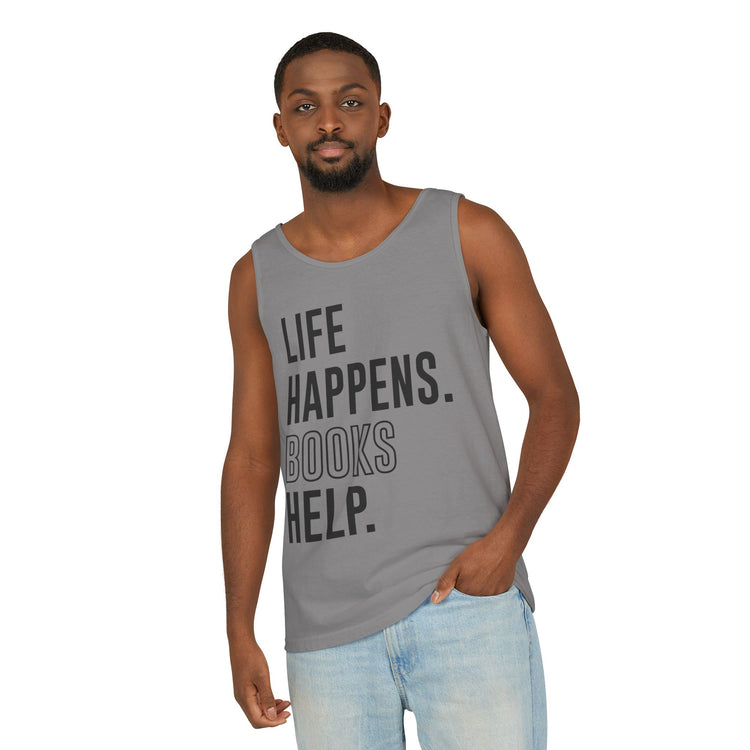 Life Happens Books Help Tank Top - Fandom-Made