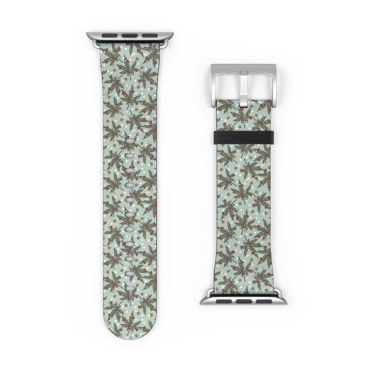 Cannabis Christmas Watch Band - Fandom-Made