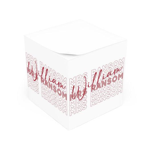 Mrs. William Ransom Note Cube - Fandom-Made