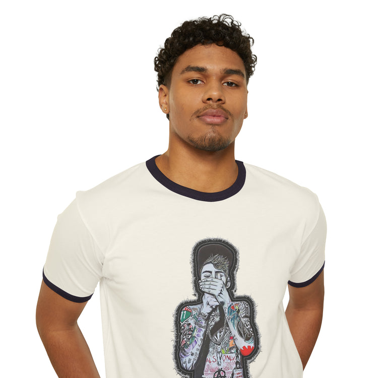 MGK Embroidery Design Ringer T-Shirt - Fandom-Made