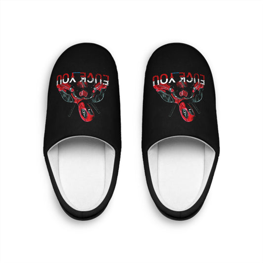 Deadpool Fuck Love Men's Slippers - Fandom-Made