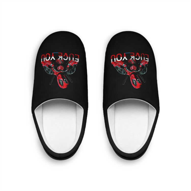Deadpool Fuck Love Men's Slippers - Fandom-Made