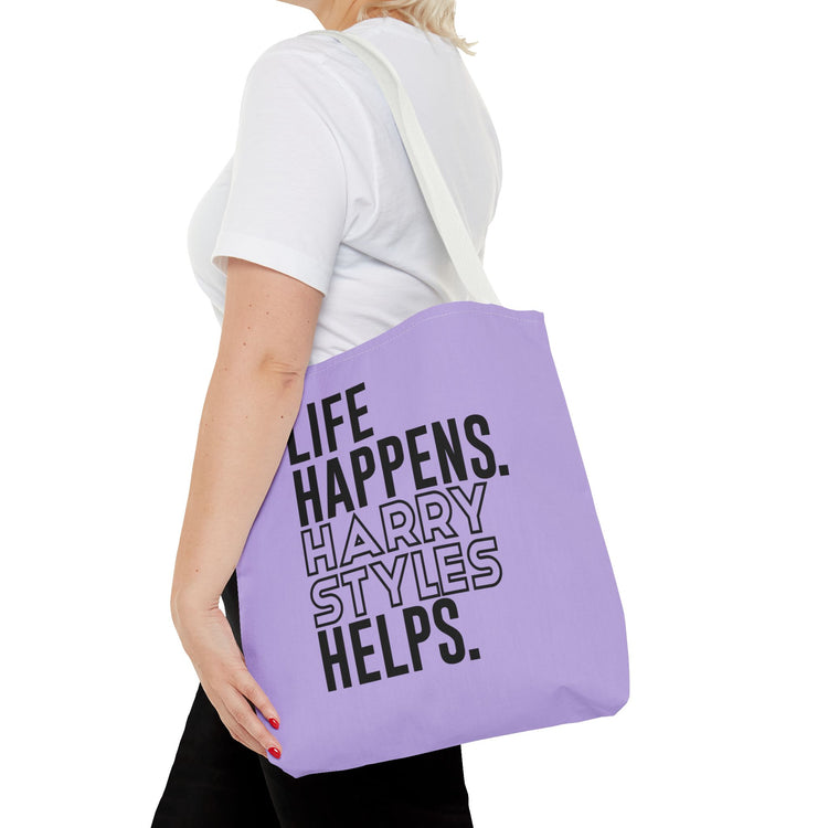 Life Happens Harry Styles Helps Tote Bag