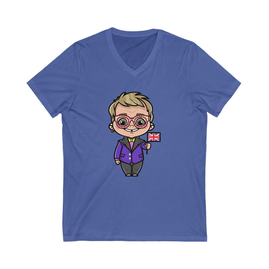 Elton John V-Neck Tee - Fandom-Made