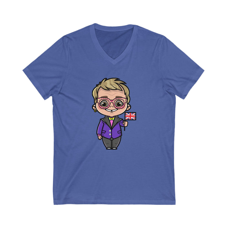 Elton John V-Neck Tee - Fandom-Made
