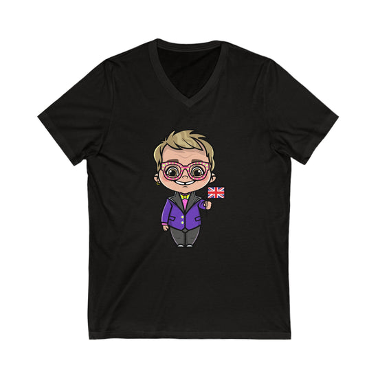 Elton John V-Neck Tee - Fandom-Made
