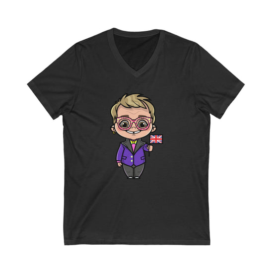 Elton John V-Neck Tee - Fandom-Made