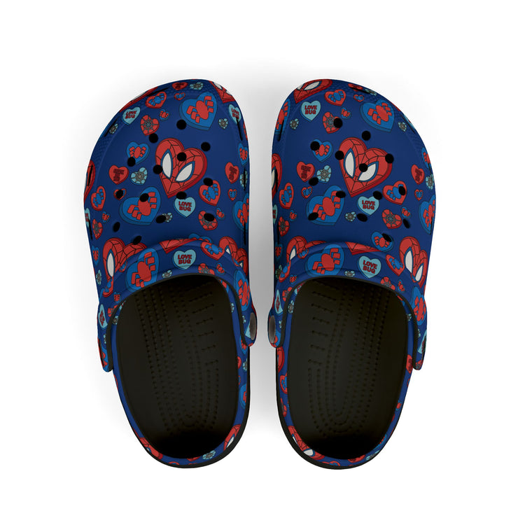 Spidey Conversation Hearts Kids Clogs - Fandom-Made