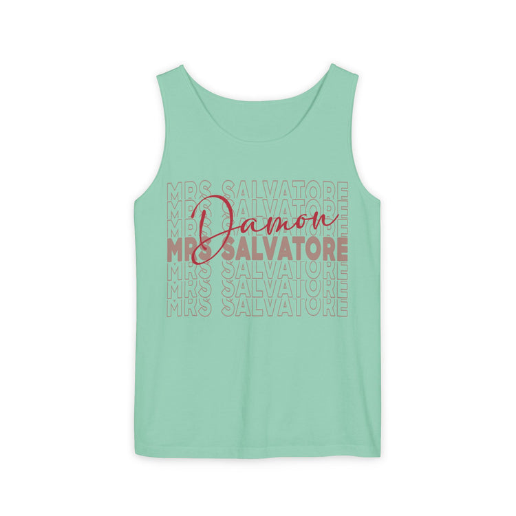 Mrs. Damon Salvatore Unisex Garment-Dyed Tank Top