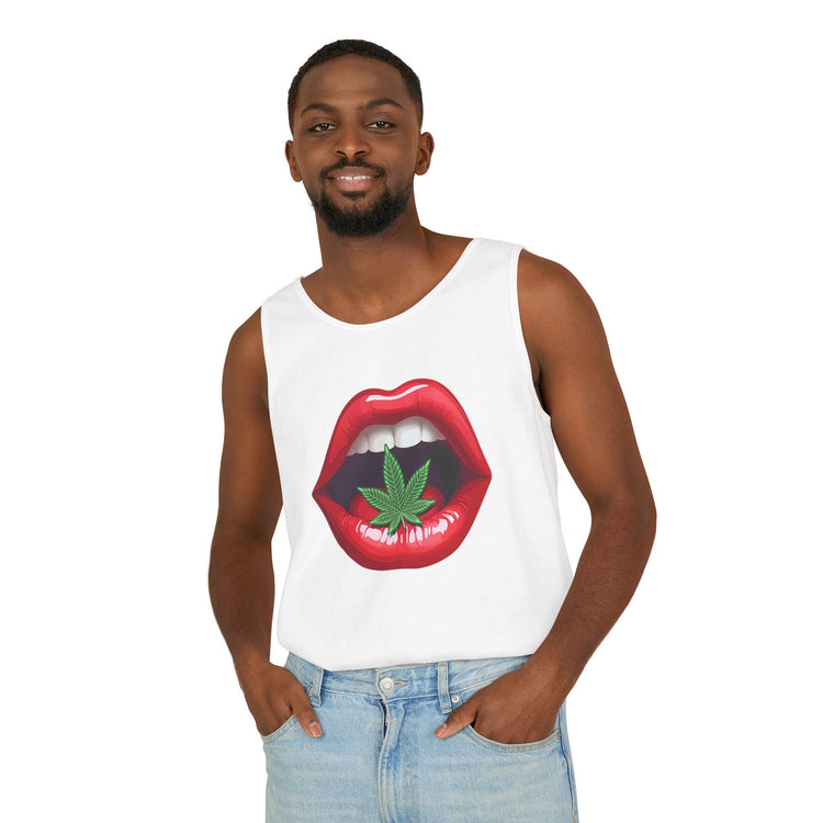 Weed My Lips Tank Top - Fandom-Made