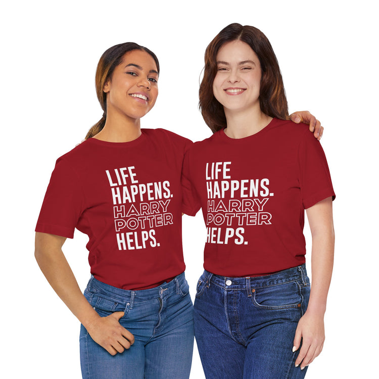Life Happens Harry Potter Helps T-Shirt - Fandom-Made
