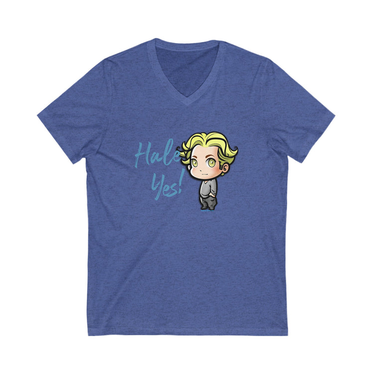 Hale Yes V-Neck Tee - Fandom-Made