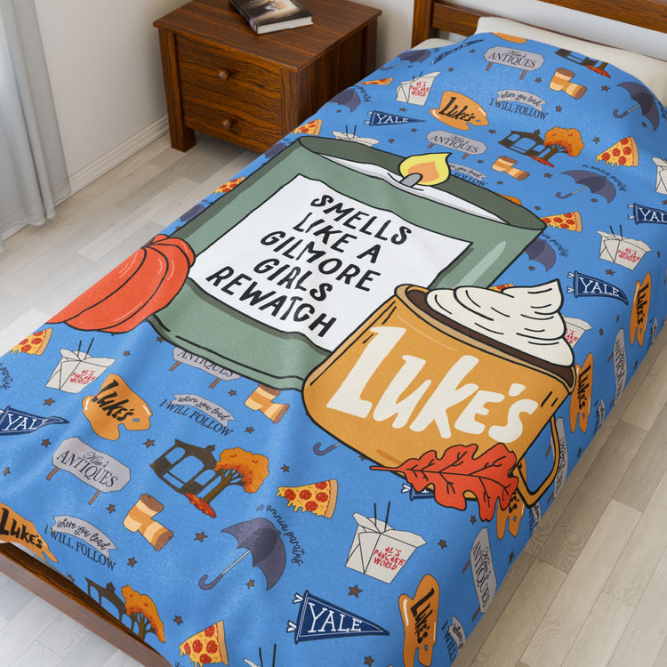 Gilmore Girls Rewatch Velveteen Plush Blanket - Fandom-Made
