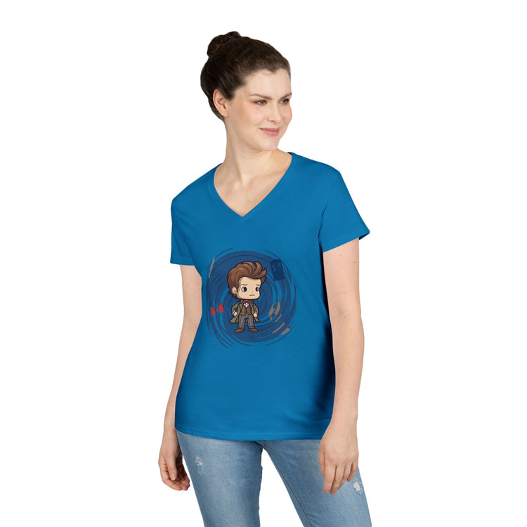 Timey Wimey Eleventh Doctor V-Neck Tee - Fandom-Made