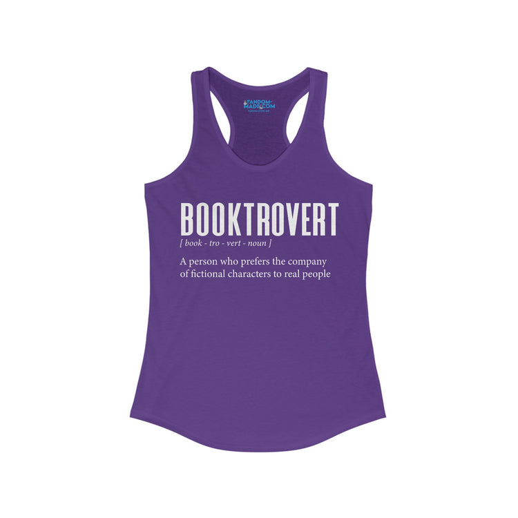Booktrovert Women's Racerback Tank - Fandom-Made
