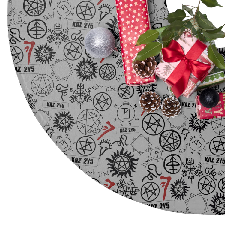 Supernatural Symbols Christmas Tree Skirt - Fandom-Made