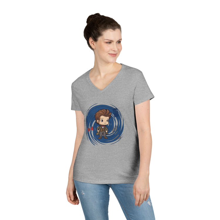Timey Wimey Eleventh Doctor V-Neck Tee - Fandom-Made