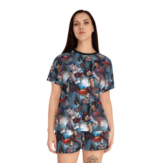 Superman Collage Women's Short Pajama Set - Fandom-Made