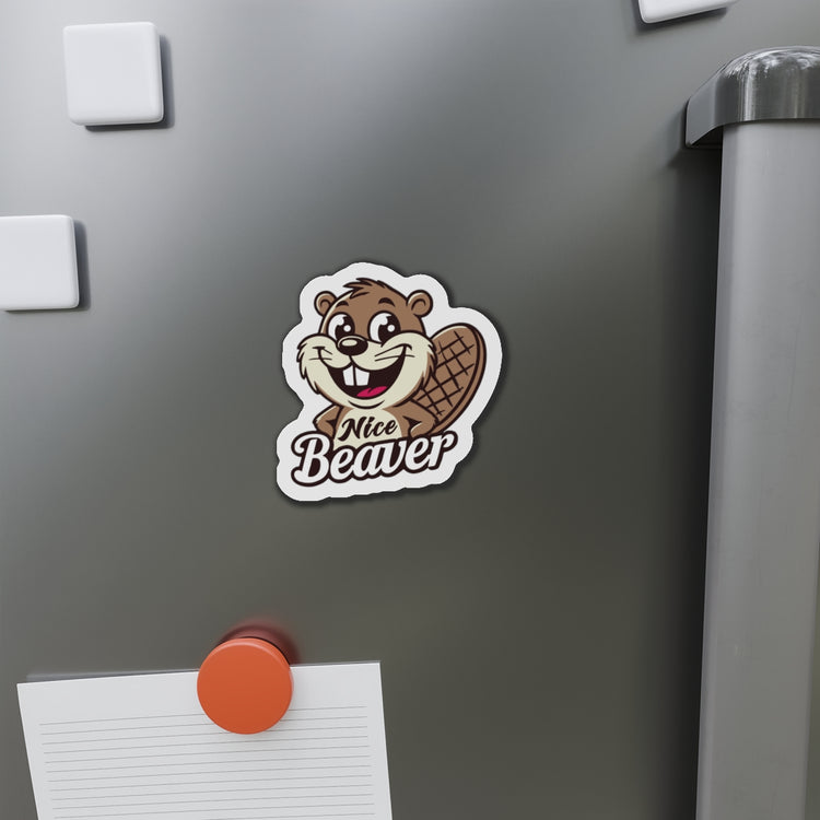 Nice Beaver Die-Cut Magnet - Fandom-Made