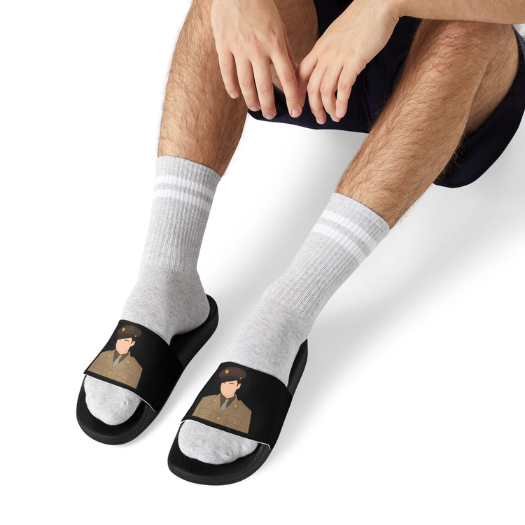 Reporting For Duty Men's Slides - Fandom-Made