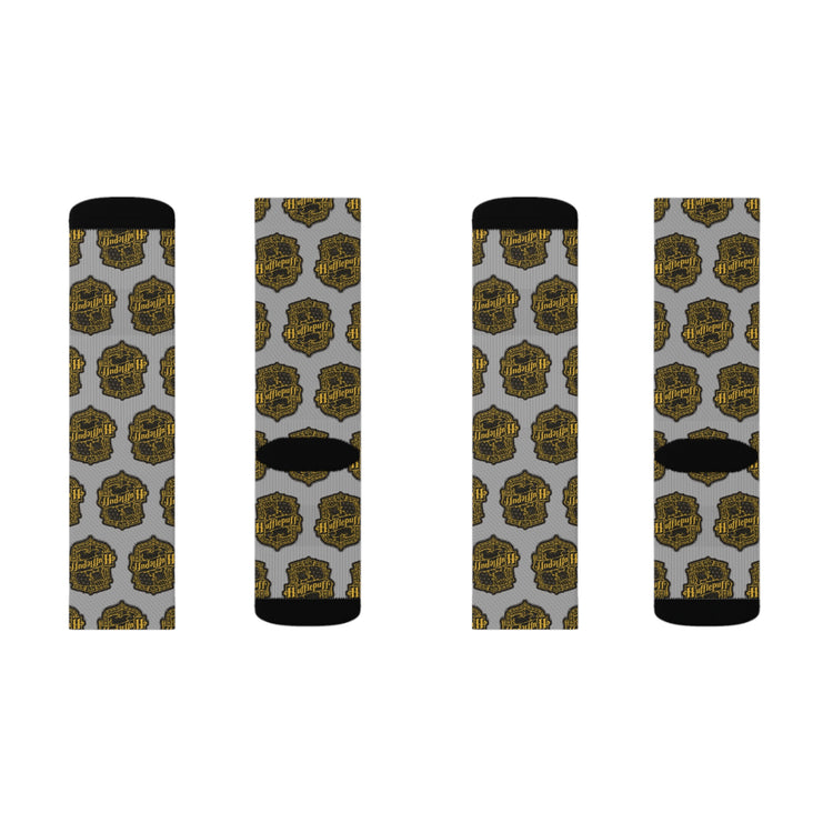 Hufflepuff Crest Socks - Fandom-Made