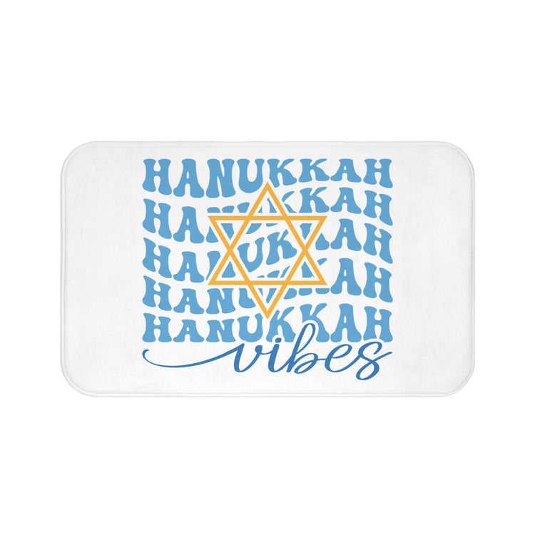 Hanukkah Vibes Bath Mat - Fandom-Made
