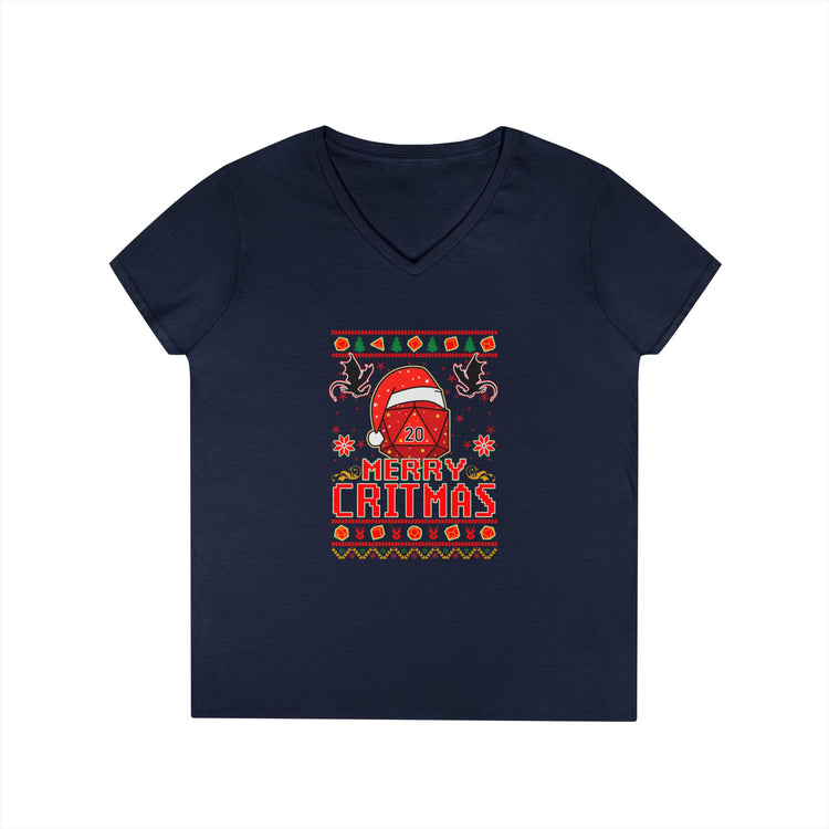 Merry Critmas V-Neck T-Shirt - Fandom-Made