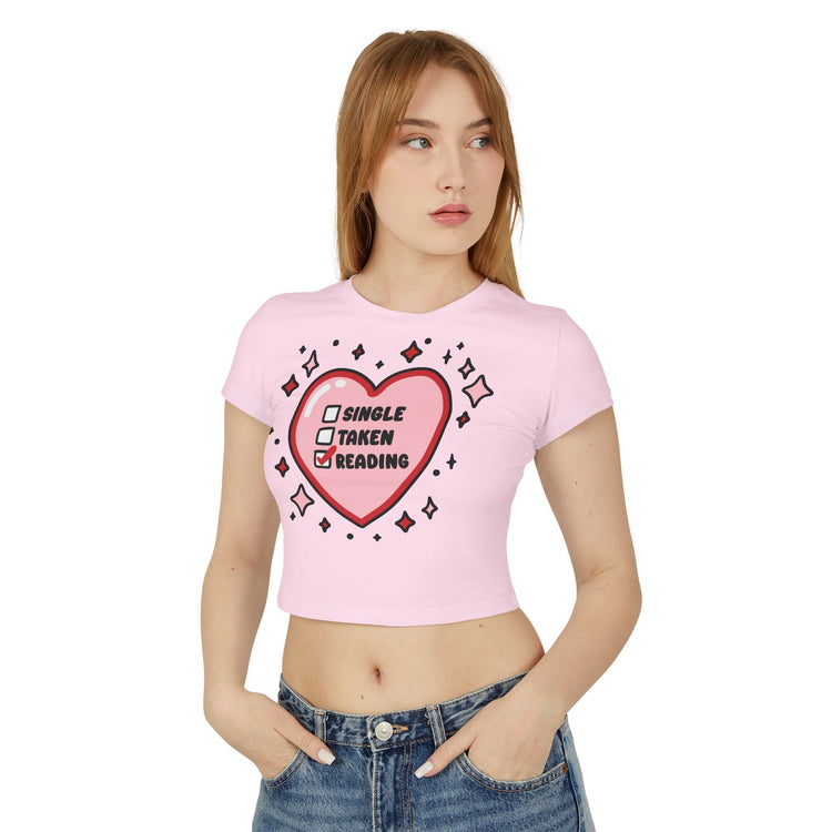 Single Taken Reading Baby Tee - Fandom-Made