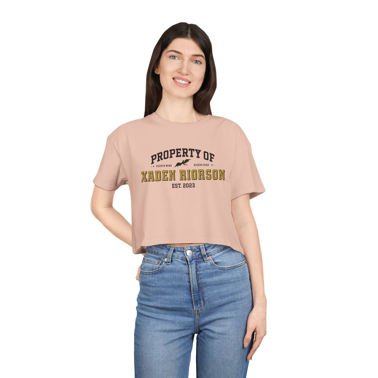Property Of Xaden Riorson Crop Top - Fandom-Made