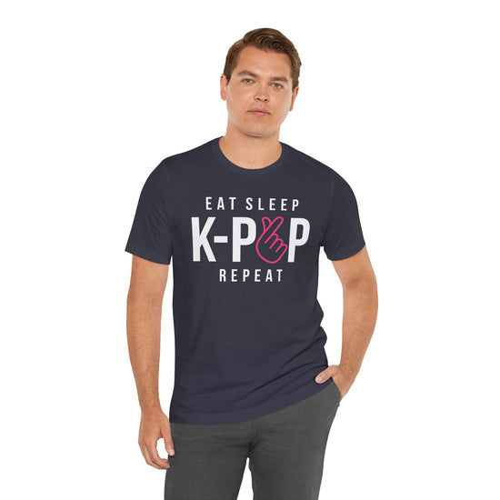 Eat Sleep K-Pop Repeat Unisex T-Shirt - Fandom-Made