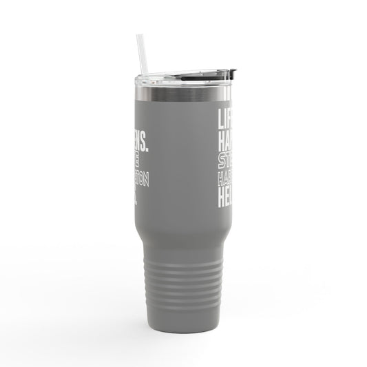 Life Happens Steve Harrington Helps Insulated Tumbler - Fandom-Made