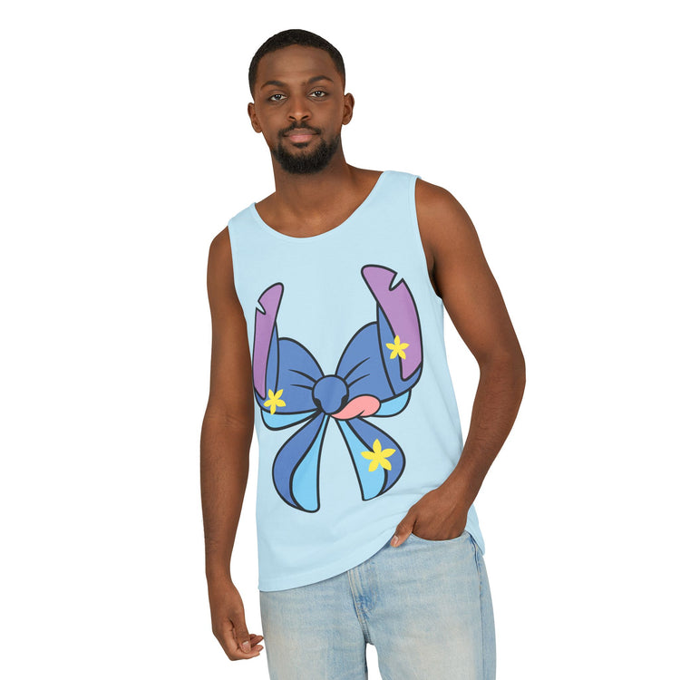 Stitch Bow Unisex Garment-Dyed Tank Top - Fandom-Made