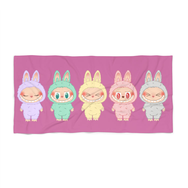 Bunny Time Beach Towel - Fandom-Made