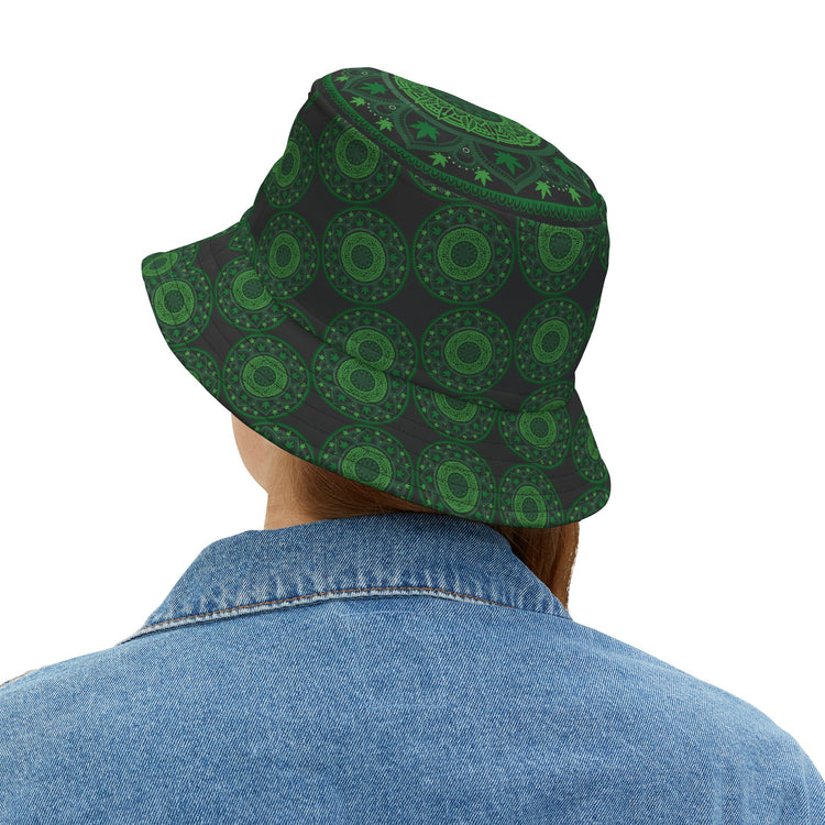 Weed Mandala All-Over Print Bucket Hat - Fandom-Made