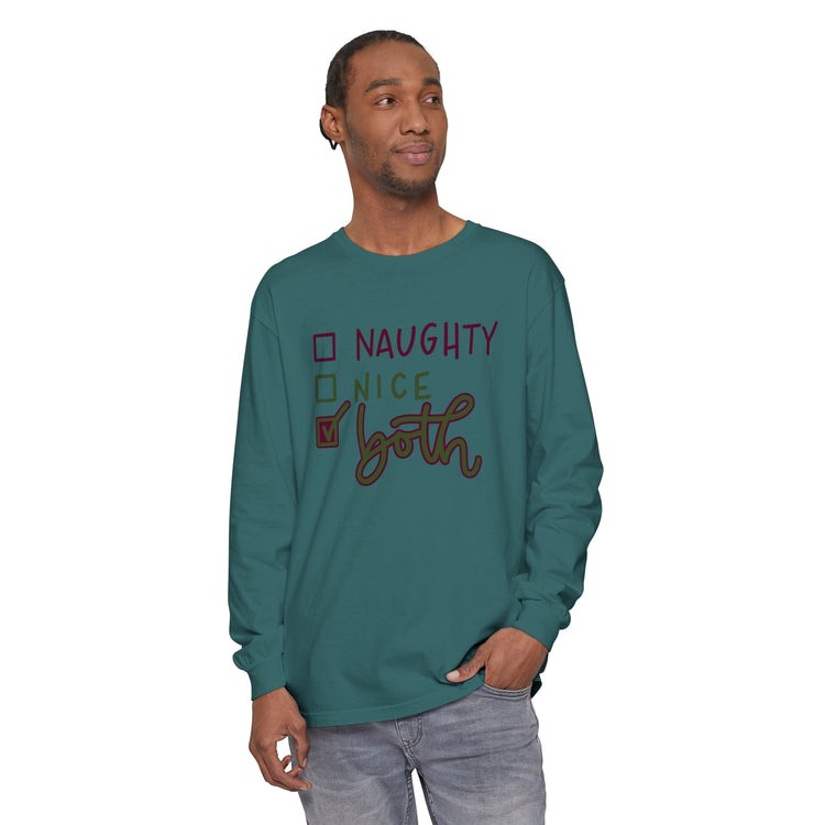 Naughty Nice Long Sleeve T-Shirt - Fandom-Made